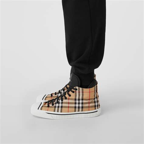 burberry hightops|burberry check high top sneakers.